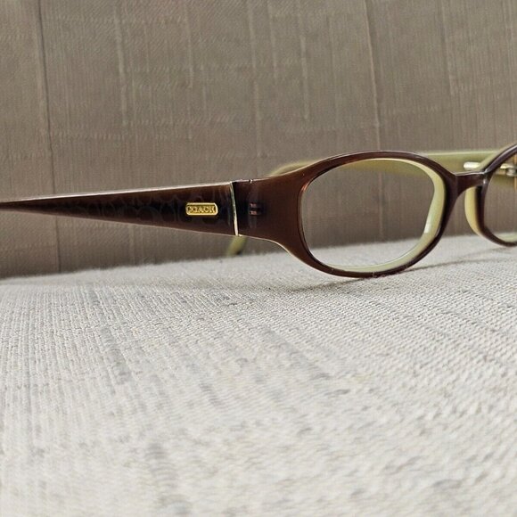 Coach Women Glasses Frame 50[]19 135 Brown Tone Eyeglasses Frame - Picture 2 of 11